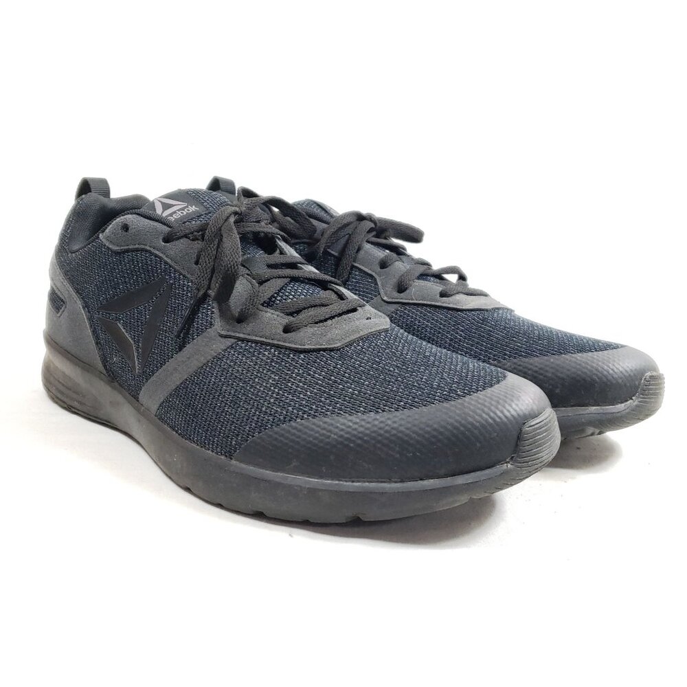 Reebok Mens Size 12 Foster Flyer Athletic Sneakers Black Mesh